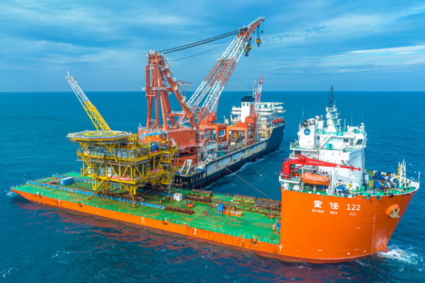 È stata installata la prima piattaforma cinese per la produzione di giacimenti di gas offshore ad altissima temperatura e ad altissima pressione
